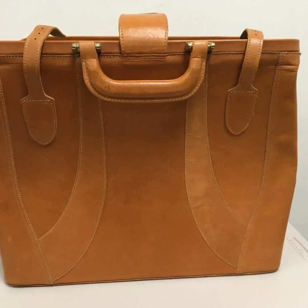 Tweeds belting leather briefcase doctors lawyer bag new Vintage